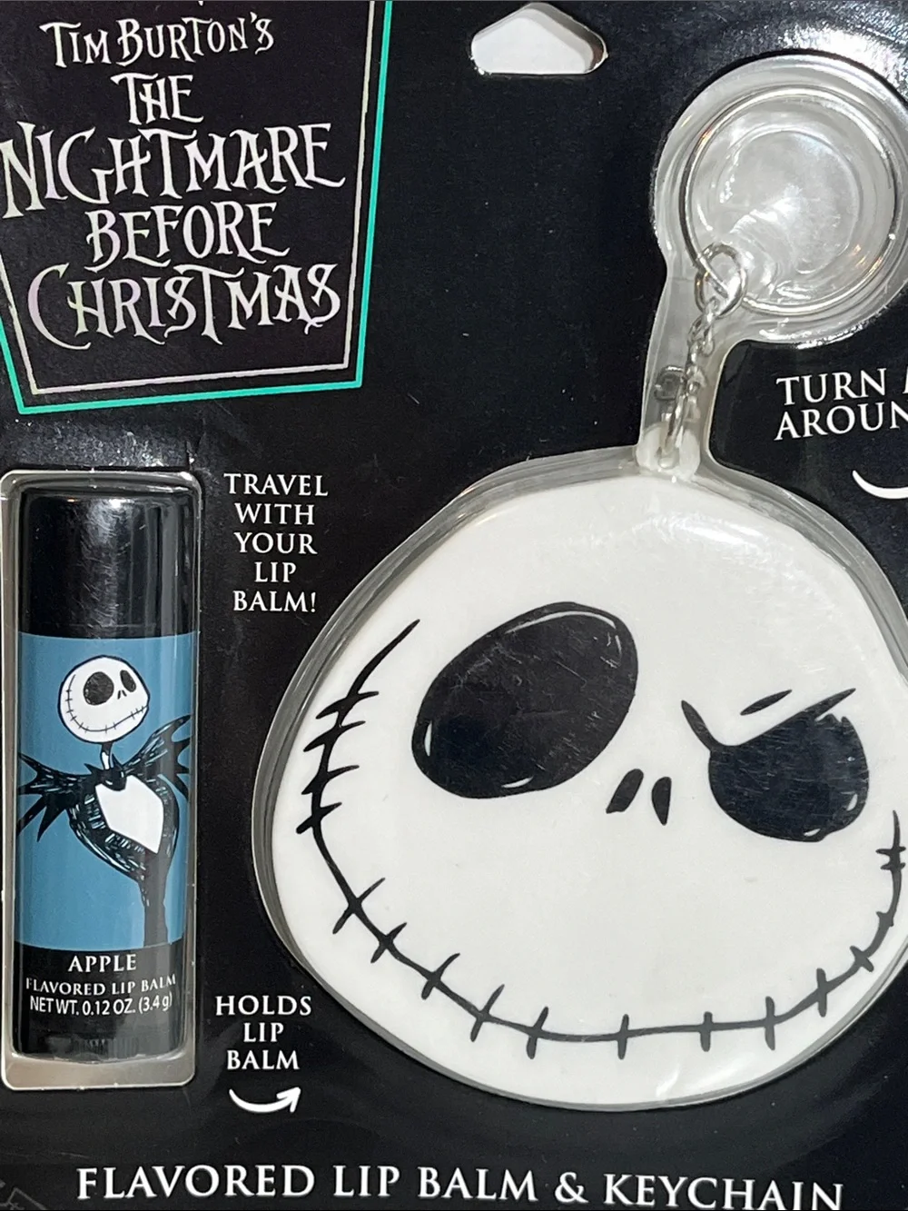🎉HOST PICK Disney Nightmare Before Christmas Jack Skellington Lip Balm,Keychain